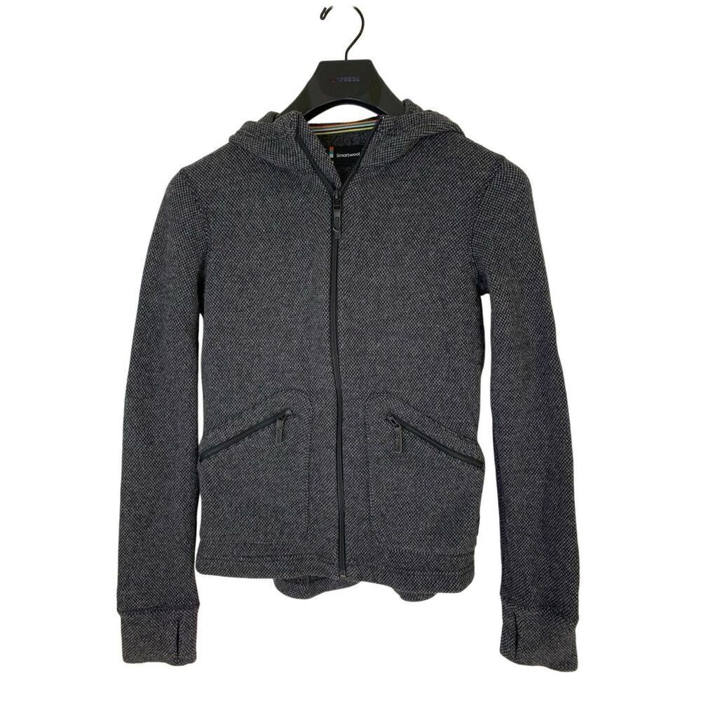 Smartwool Heritage Trail Full Zip Sweater Hoodie gray women’s size XS